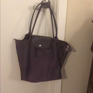 Purple longchamp bag